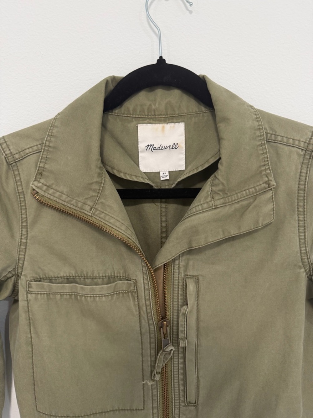 Madewell Fleet Jacket in Olive Green Utility Style - Picture 7 of 10